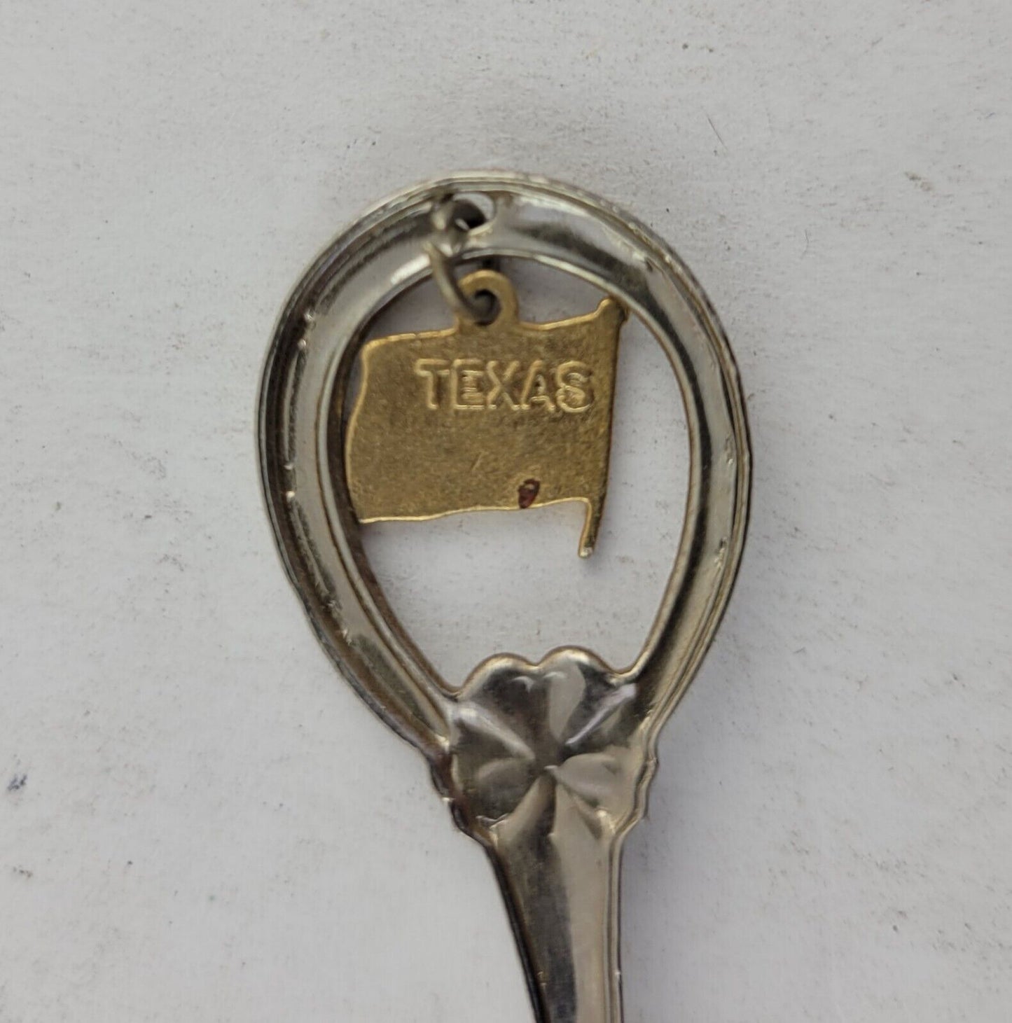 Vintage Souvenir Spoon Texas State Enameled Flag Dallas Houston Fort Worth