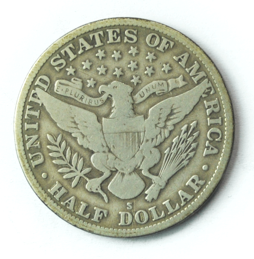 1915 S 50c Barber Silver Half Dollar Fifty Cents US San Francisco