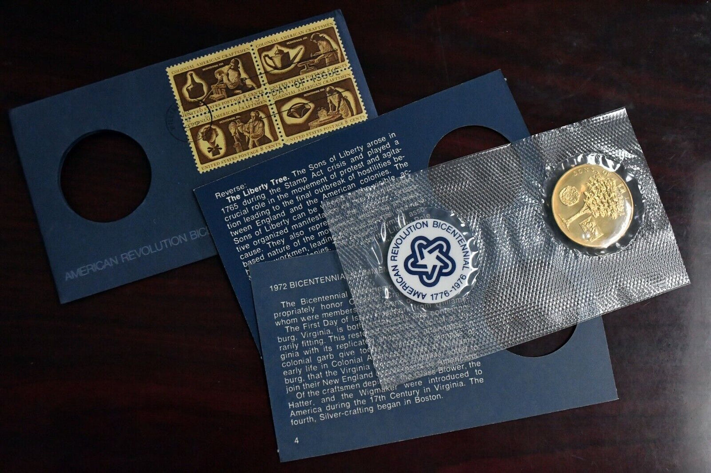 1972 American Revolution Bicentennial Medal Commemorative George Washington