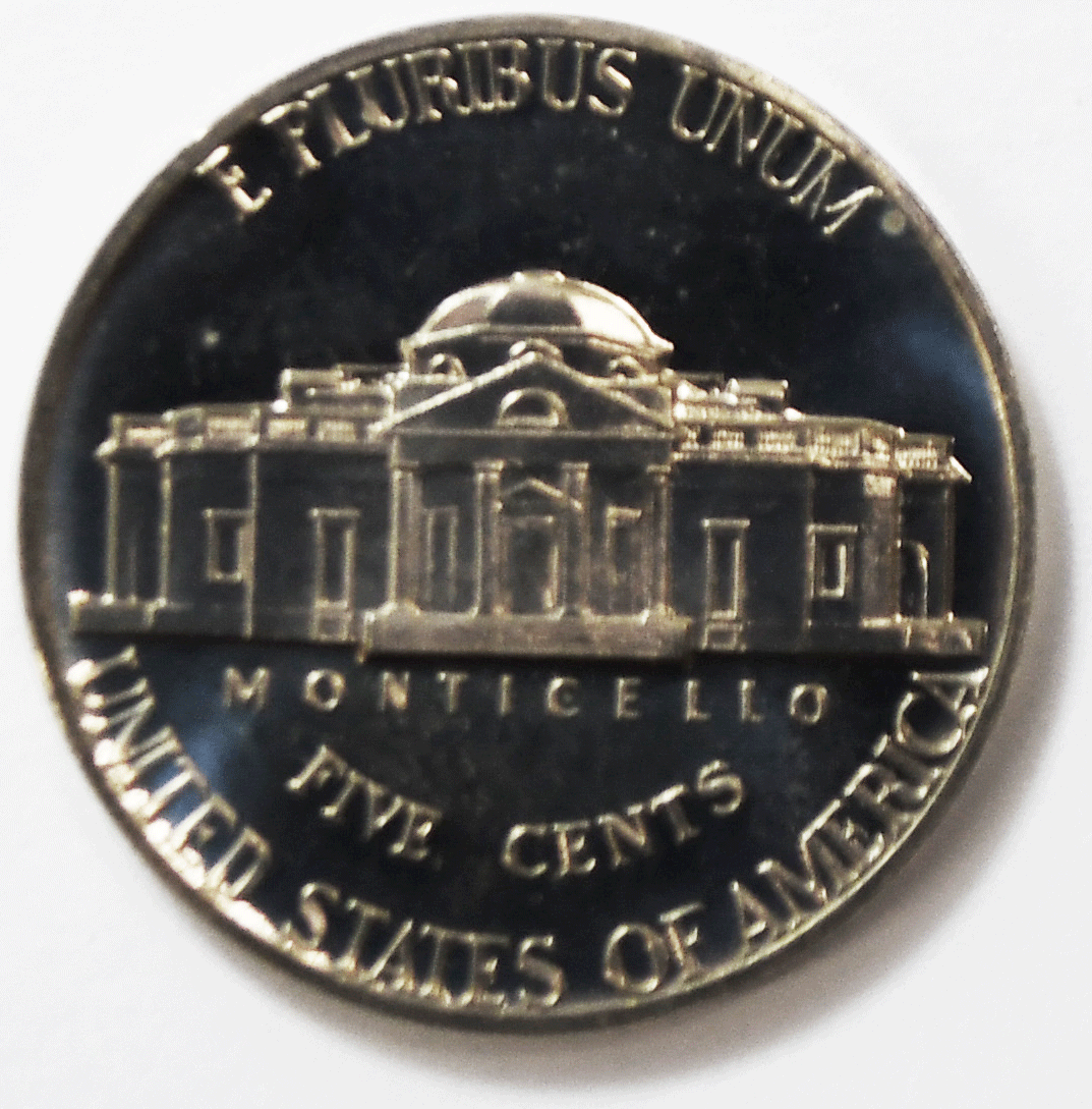 1971 S 5c Jefferson Proof Nickel Five Cents Uncirculated From Proof Set