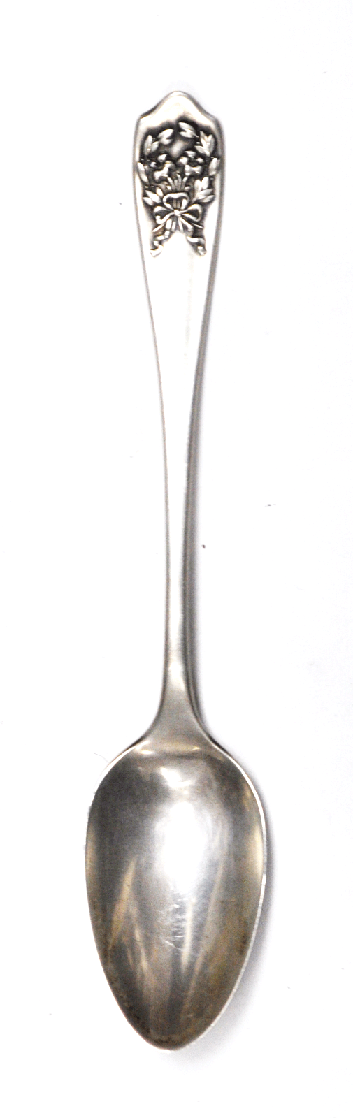 Sterling Silver Wallace Souvenir Wreath Flower Bow Spoon 5-5/8" Teaspoon