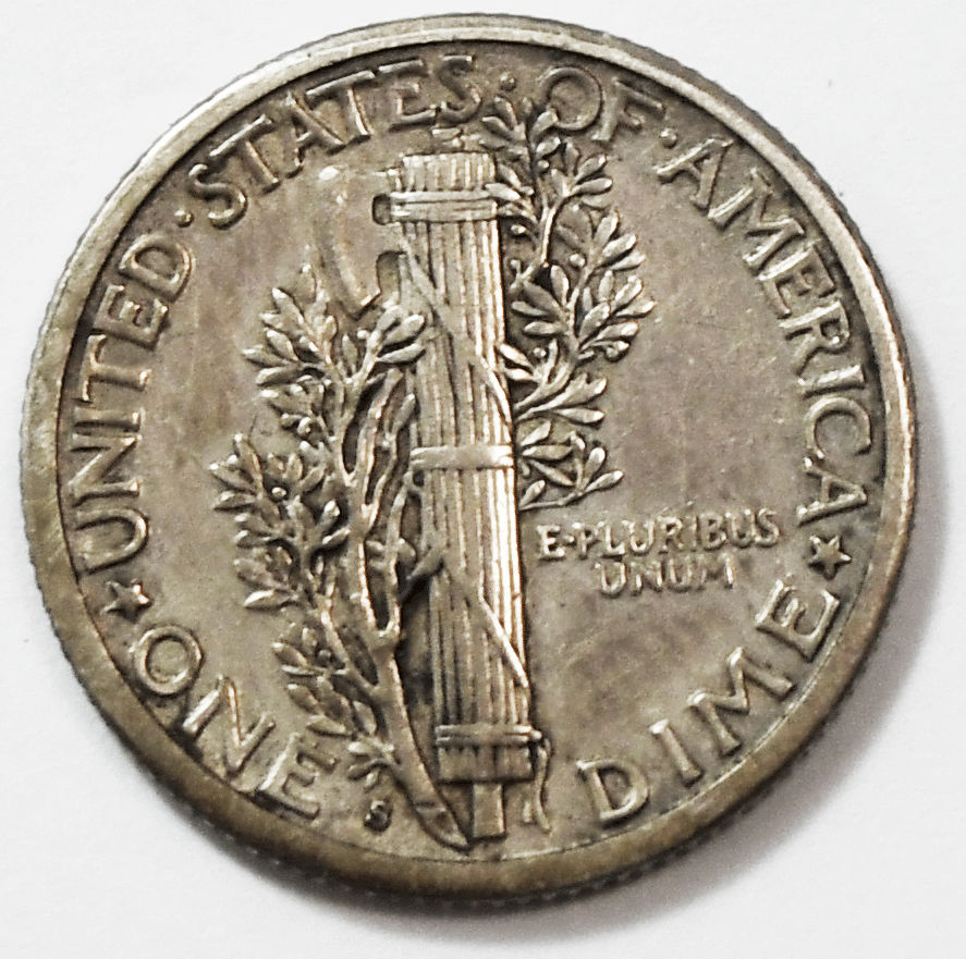 1916 S 10c Mercury Silver Dime Rare Ten Cents San Francisco