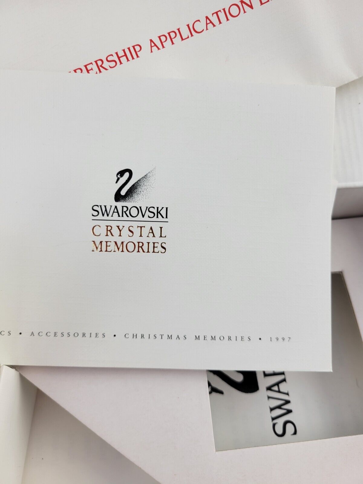 1996 Swarovski Crystal  COLLECTOR'S Socity Member Complete Application Box Set