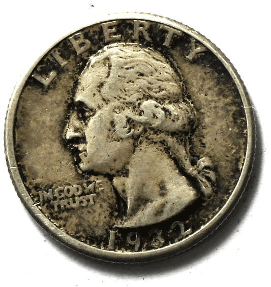 1932 D 25c Twenty Five Cents US Silver Quarter Dollar Denver XF