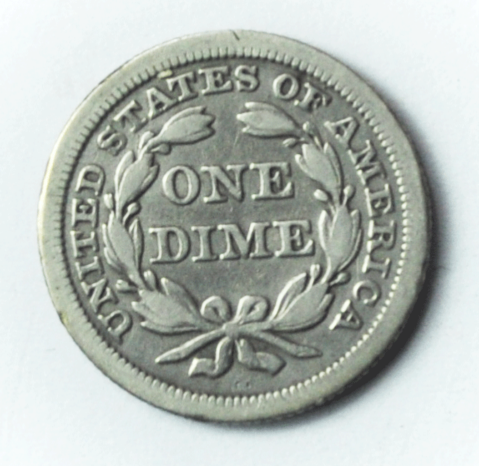 1842 10c Seated Silver Dime Ten Cents Philadelphia