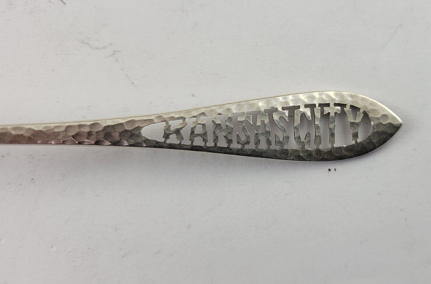 Kansas City Mo KS  5 1/2" Sterling Silver  Souvenir Spoon .42oz by Weidlich