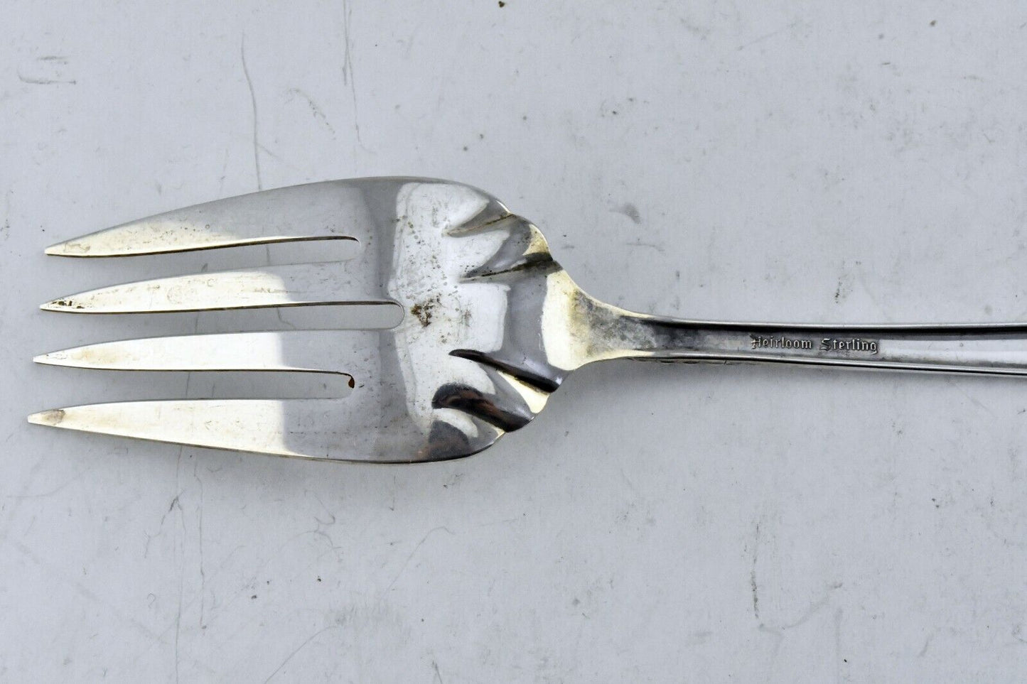 Damask Rose by Heirloom Sterling Silver 8 1/4" Cold Meat Serving Fork 1.7 oz.