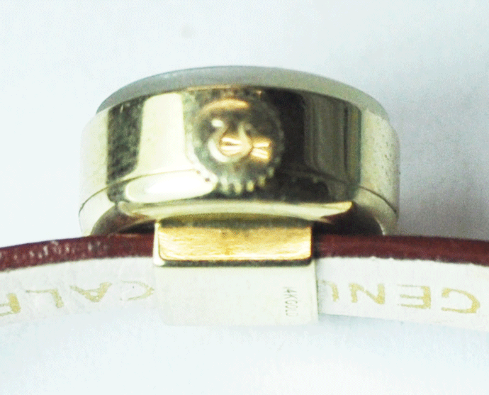 Omega EE 5783 14k Solid Gold Sliding Case Quick Change Band Watch 650 17J 14mm