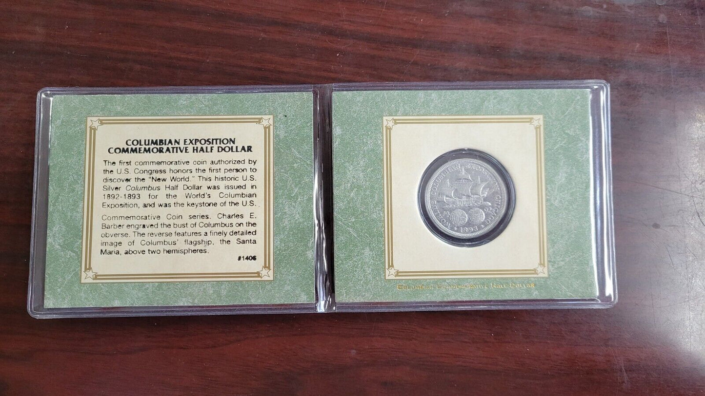 1893 American Historic Society Columbian Exposition Chicago Half Dollar