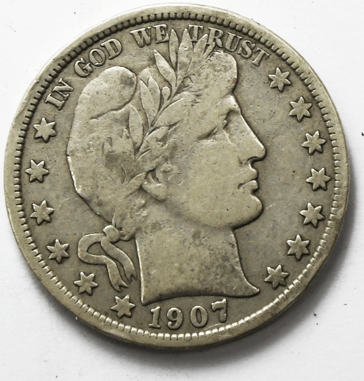 1907 S 50c Barber Silver Half Dollar Rare Fifty Cents US San Francisco