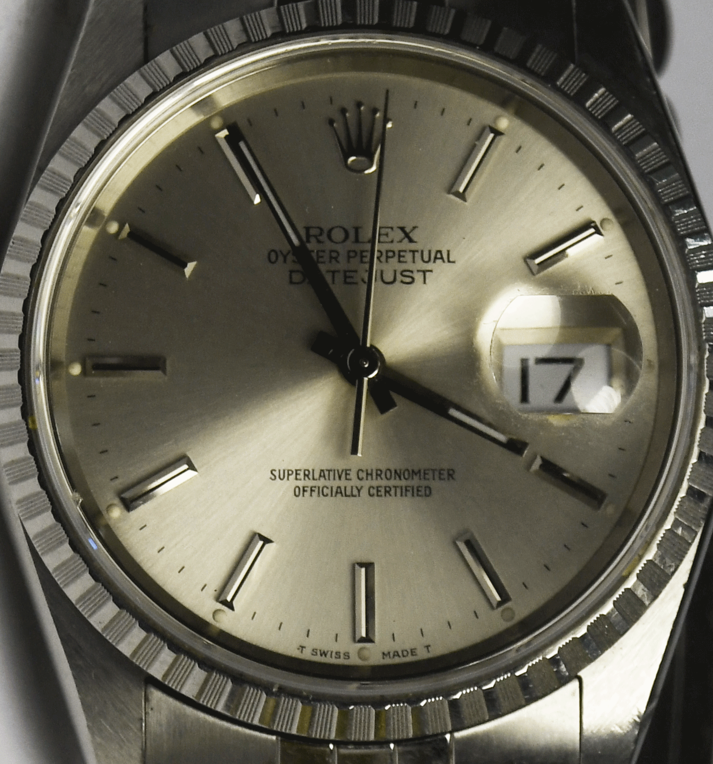 1999 Men's Rolex Datejust 16220 Silver Stick Dial 36mm 3135 Stainless Jubilee