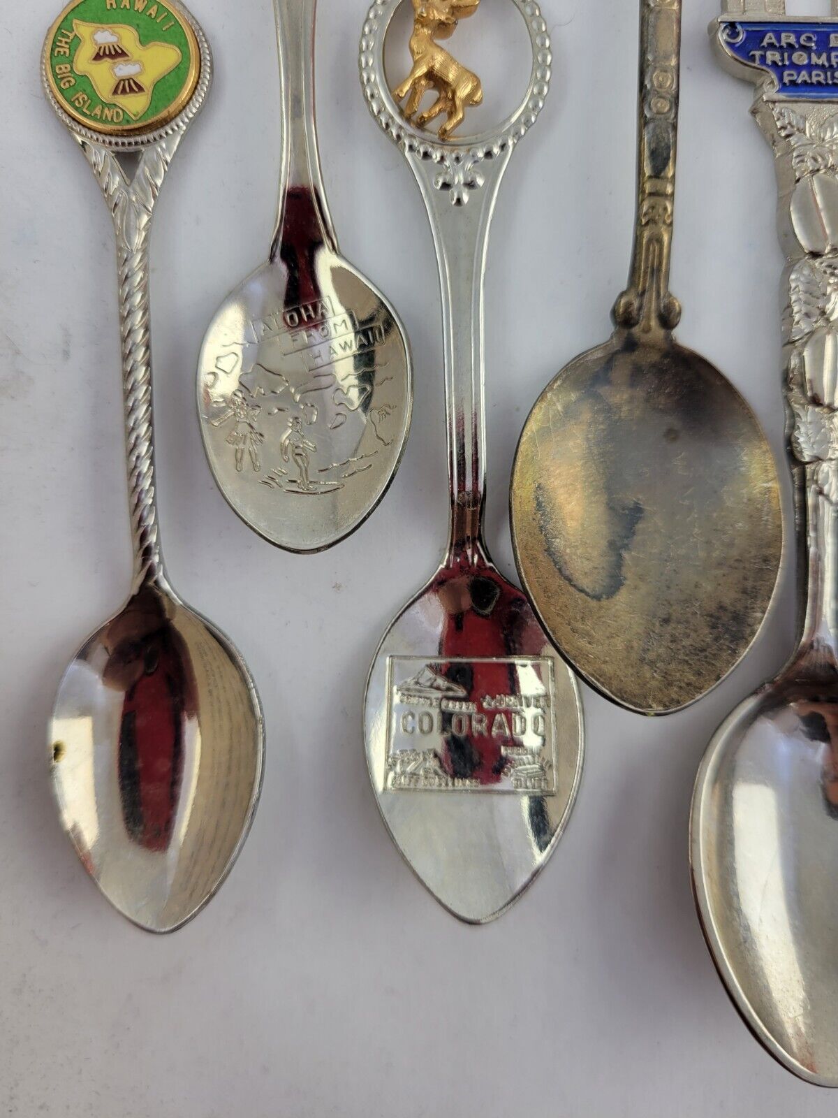 17pc Set of Vintage Souvenir Spoons Germany,  Arizona,  London,  Vegas,  Paris