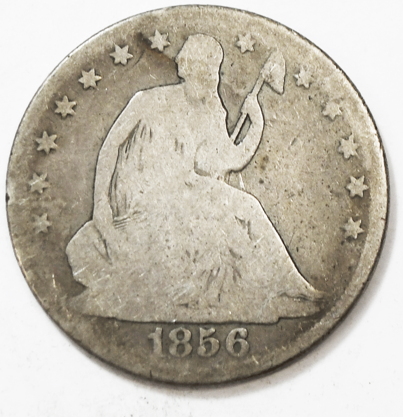 1856 O 50c Seated Liberty Silver Half Dollar Fifty Cents New Orleans