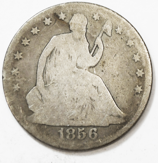 1856 O 50c Seated Liberty Silver Half Dollar Fifty Cents New Orleans