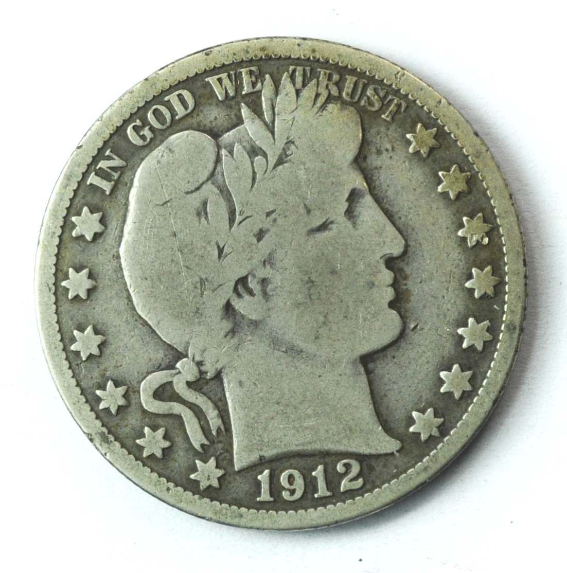 1912 S 50c Barber Silver Half Dollar Fifty Cents US San Francisco