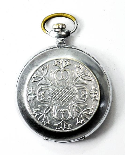 Vintage Russian Cosmonaut Dial Pocket Watch Space 50mm Hunters Case Running
