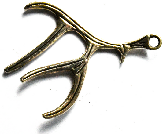 Silver Plate Antler Pendant 1-1/2" x 2" Tree Branch Fob