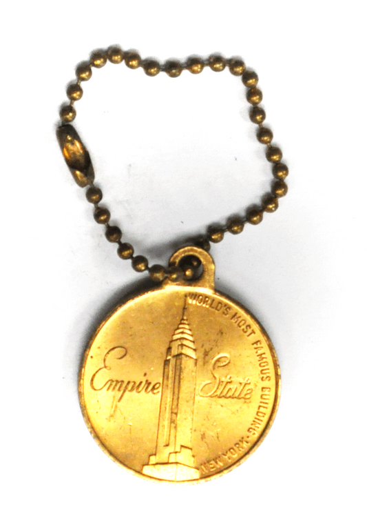 Vintage Empire State World's Most Famous Building Keychain 33mm