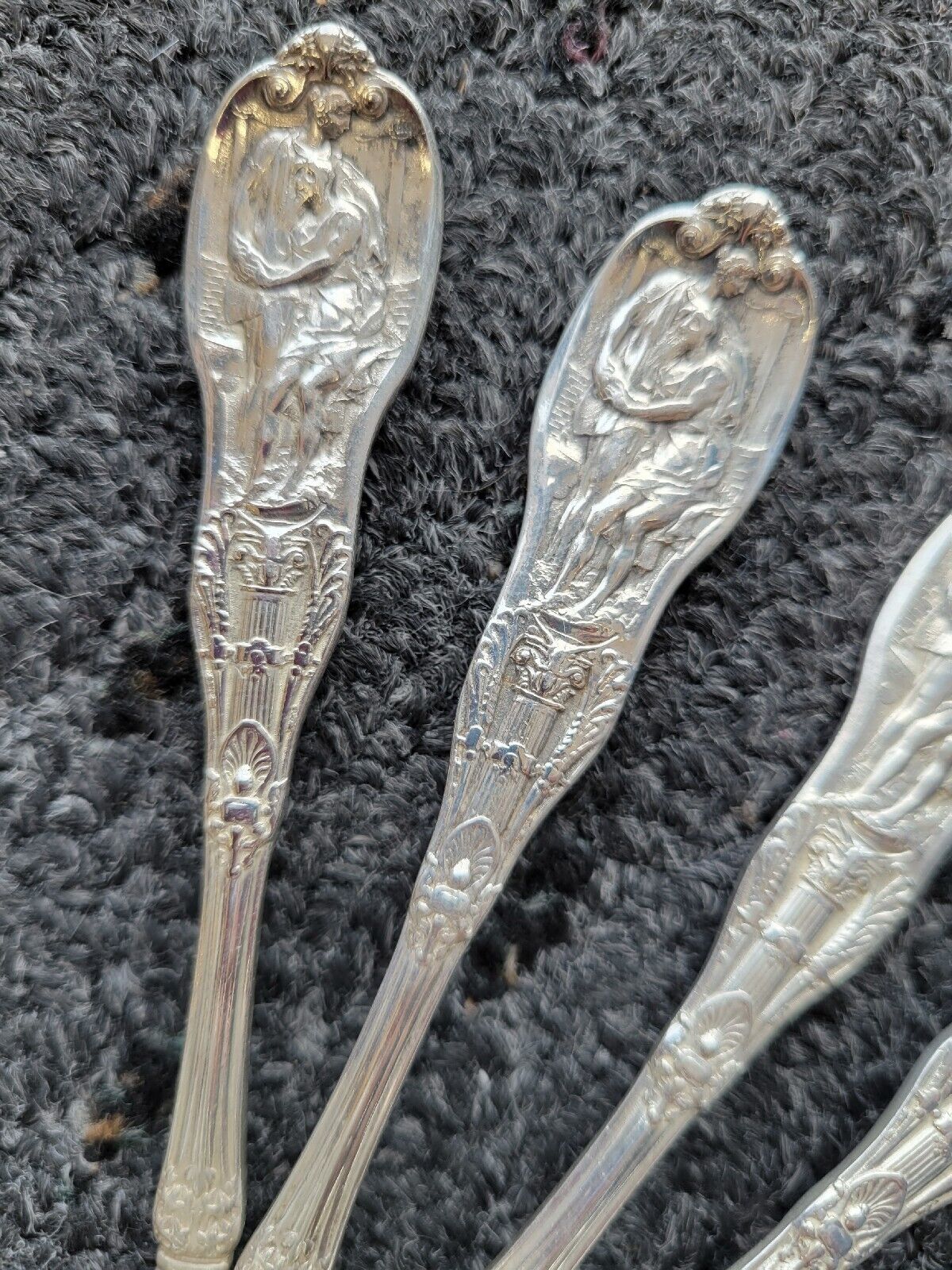 Mythologique by Gorham Sterling Fish Fork / Salad Fork Beaded Back 6"
