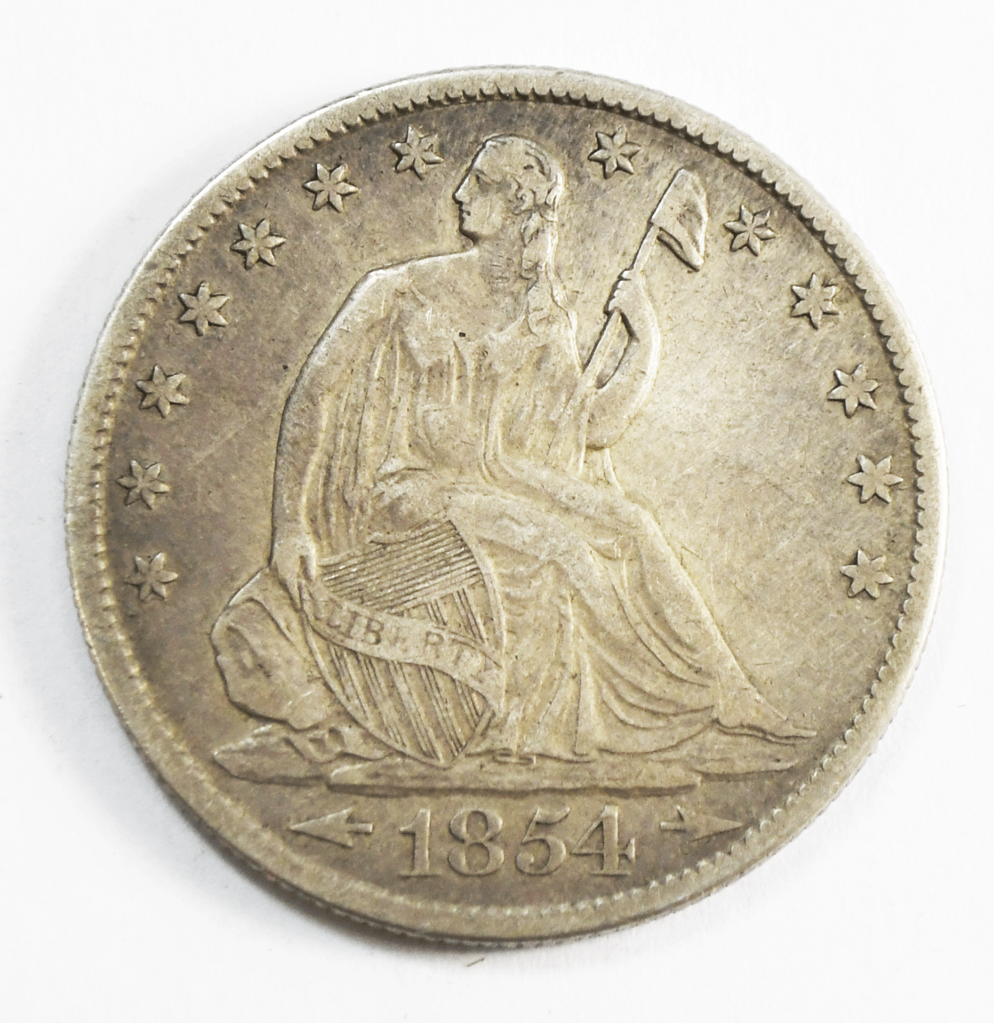 1854 O 50c Seated Liberty Silver Half Dollar Fifty Cents New Orleans Rare