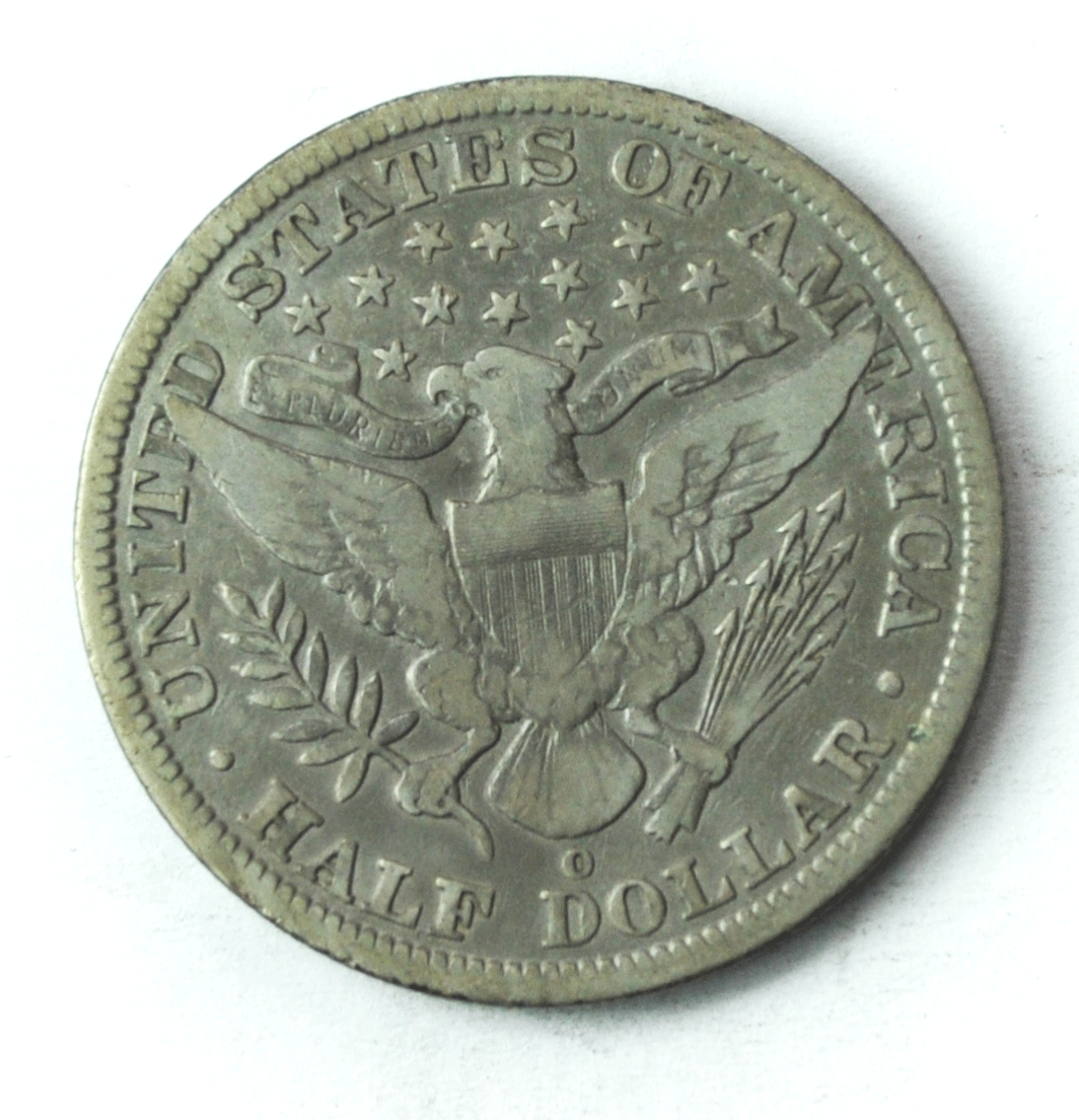 1895 O 50c Barber Silver Half Dollar Fifty Cents US New Orleans