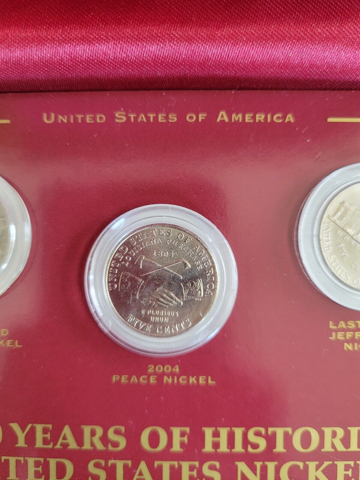 100 Years Of Historic United States Nickels Set 1927 Buffalo P, 2004 P, 2003 D