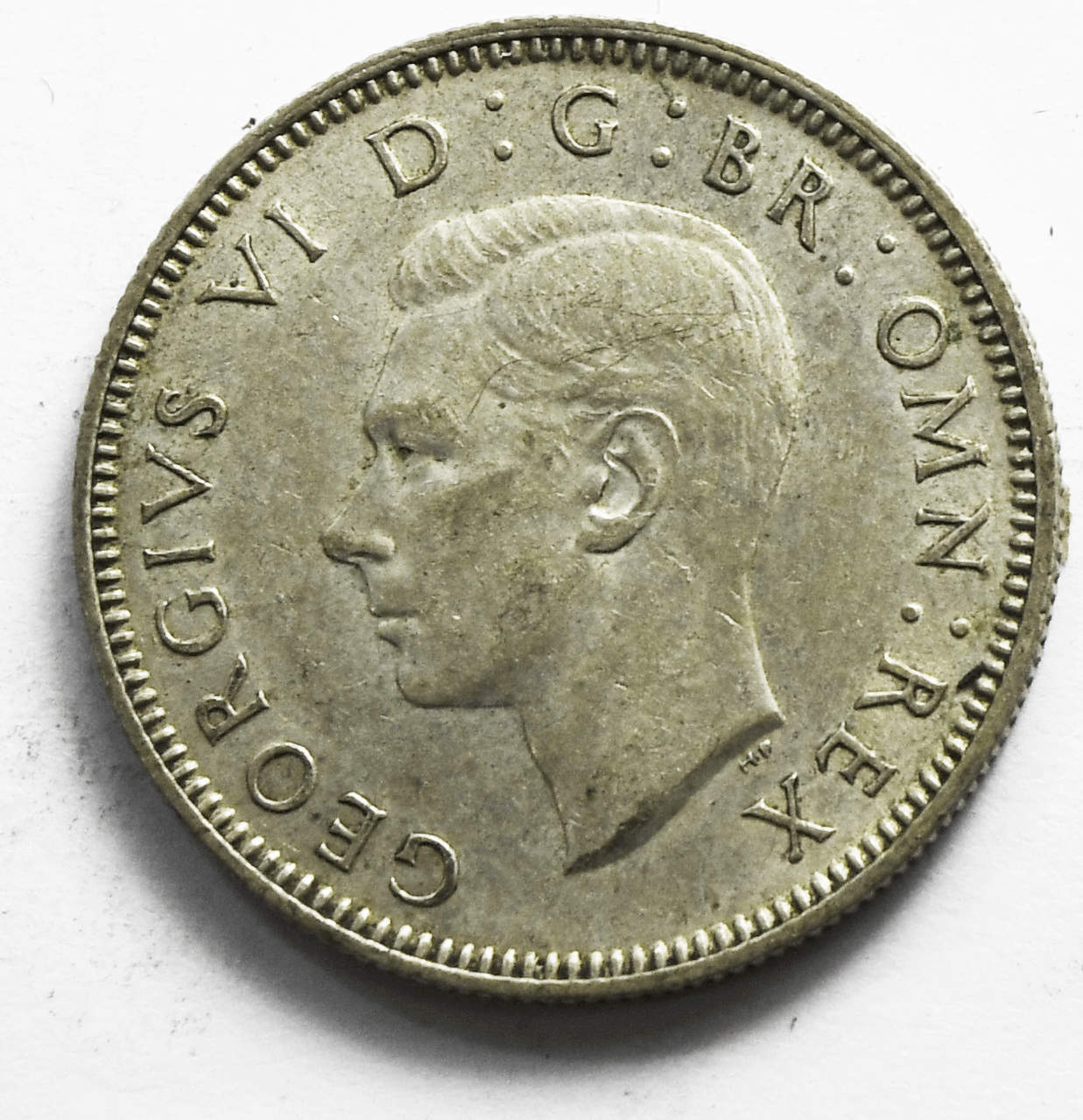 1945 Great Britain Silver One Shilling Coin KM# 853