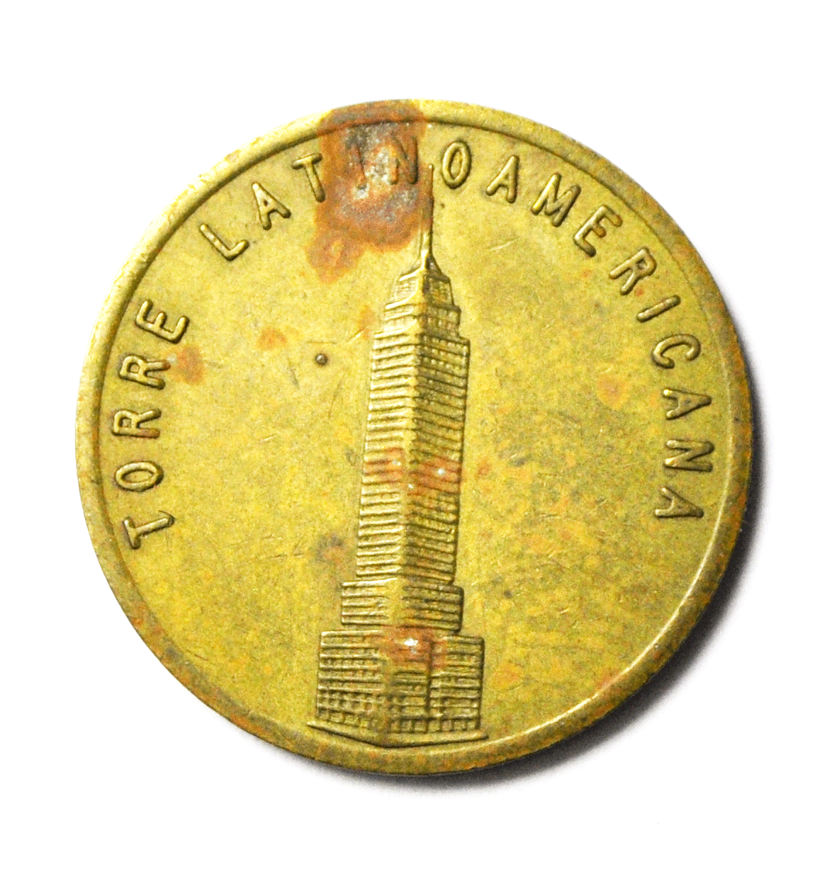Mirador Mexico Torre Latinoamericana Brass Tower Souvenir Token 31mm