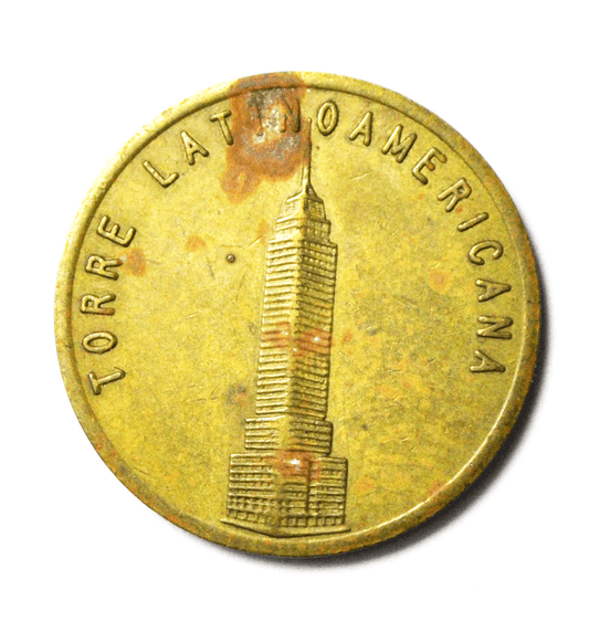 Mirador Mexico Torre Latinoamericana Brass Tower Souvenir Token 31mm