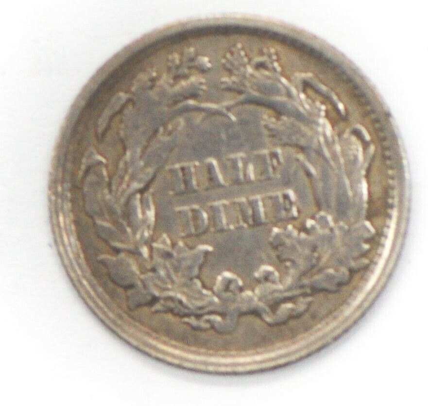 1861/0 H10c Seated Liberty Silver Half Dime Philadelphia 1861/1861 FS-301