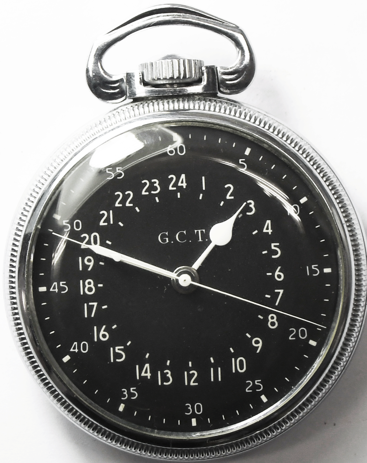 1941 Hamilton GWT Black Dial Military 22J Pocket Watch 4992B Size 16 AN 5740