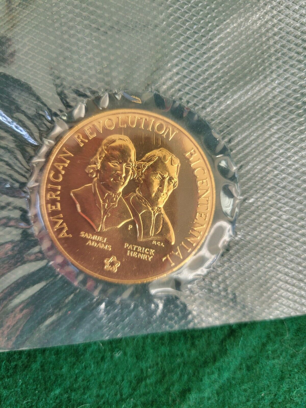 1973 Admas & Henry Bicentennial First Day Cover Commemorative Medal & Stamps Set
