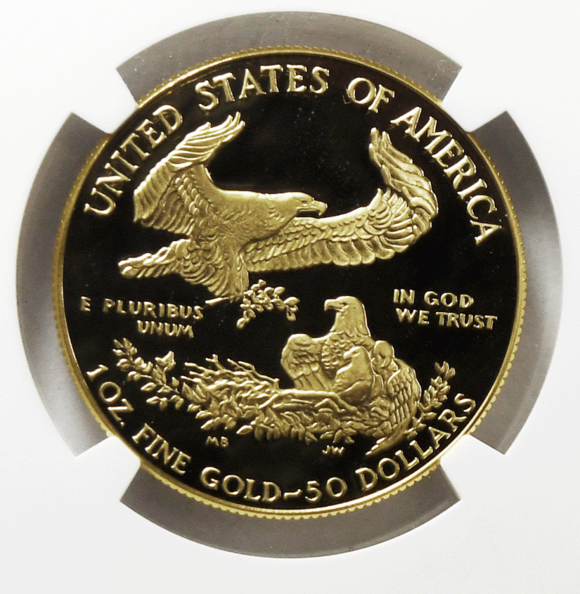 1986 W $50 American Gold Eagle 1oz Proof NGC PF69 Ultra Cameo Elizabeth Jones