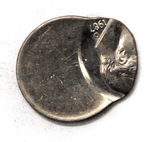 1987 D 10c Roosevelt Dime Ten Cents Mint Error Off Center Uncirculated