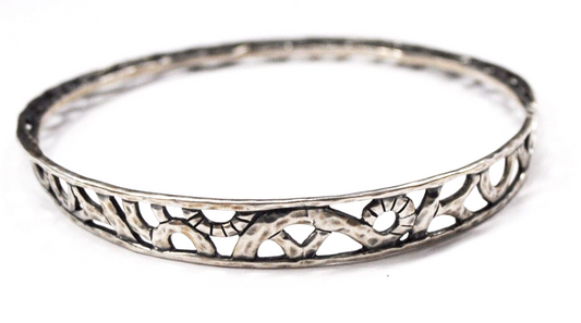 Sterling Silver Silpada Round Filigree Bangle Twist Bracelet B2784 2-3/4"