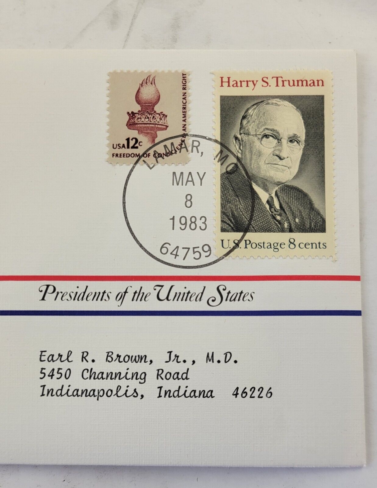 Harry Truman Presidential Covers Medal Postal Commemorative Society Gold Plated