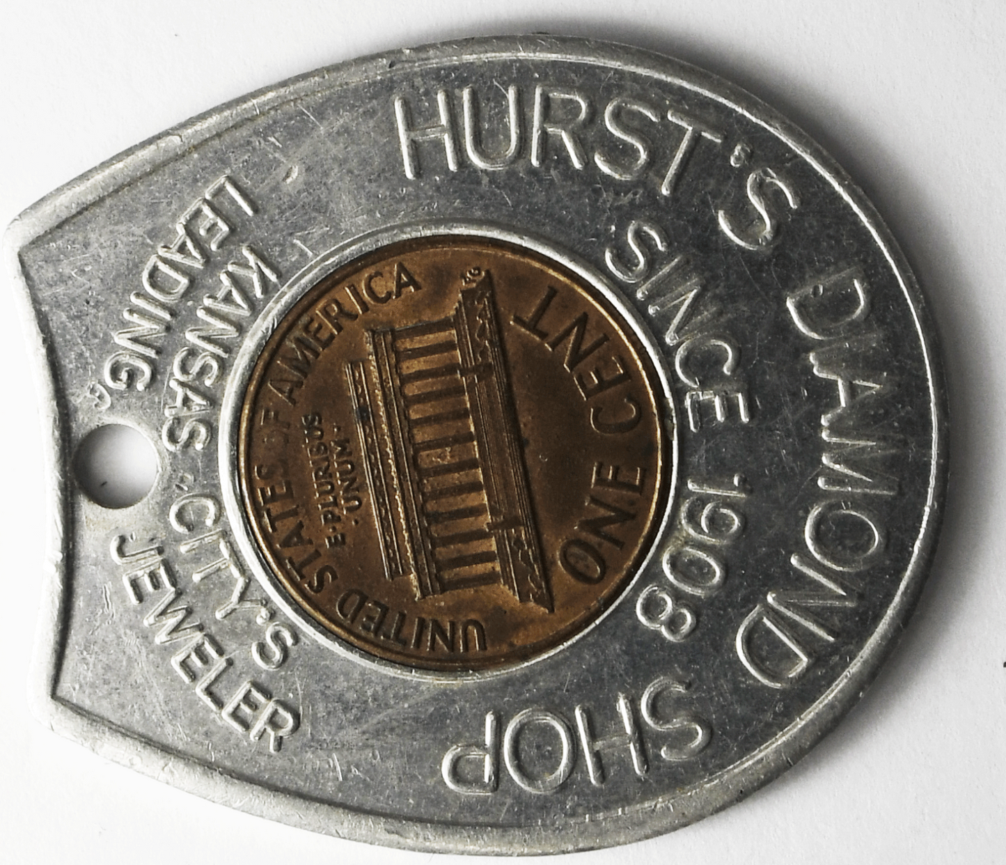 1989 D 1c Lincoln Memorial Encased Penny Hurst's Diamond Shop KC Jeweler