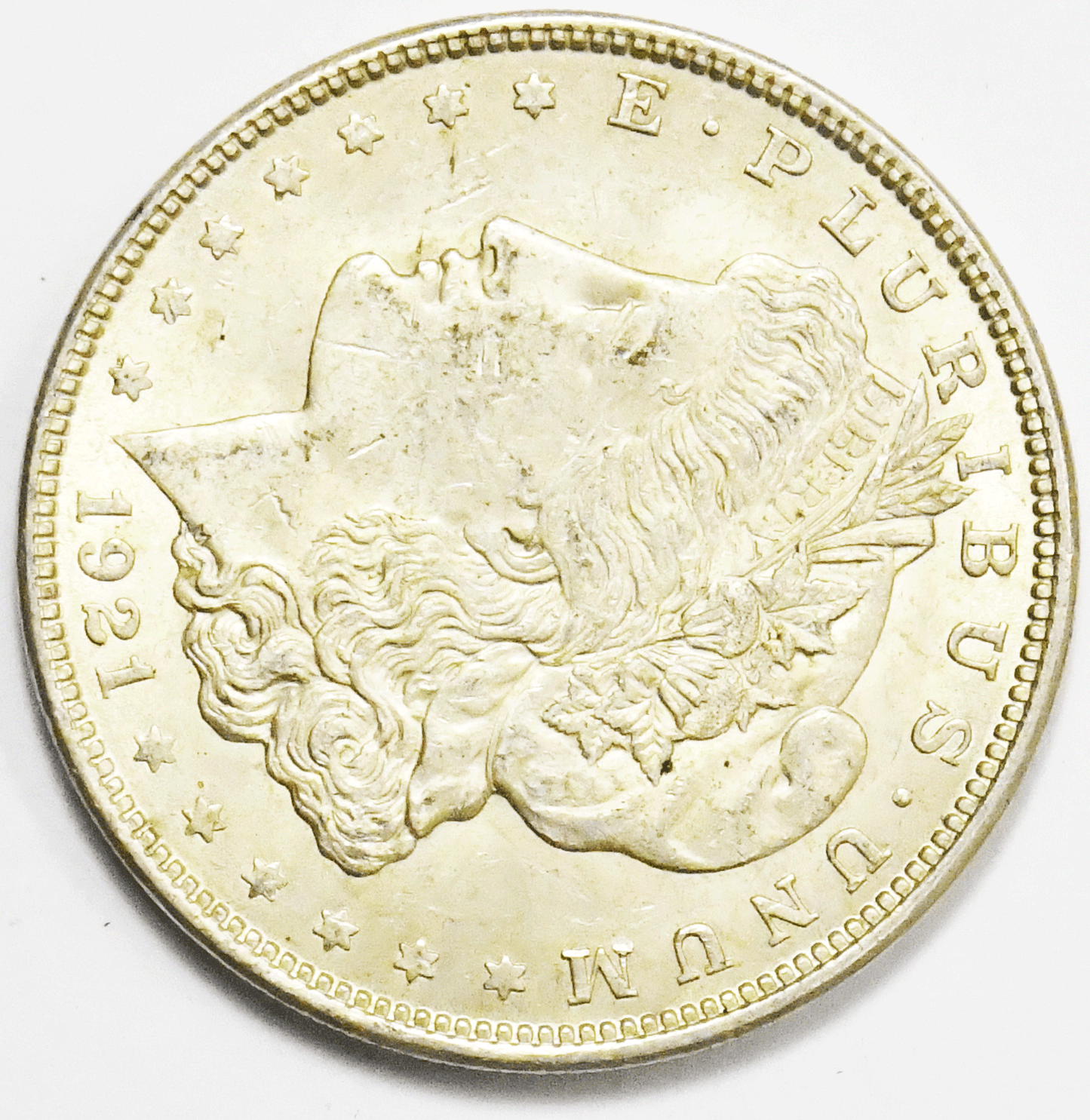 1921 $1 Morgan Silver One Dollar Philadelphia VAM 41B Pitted Reverse Top 100