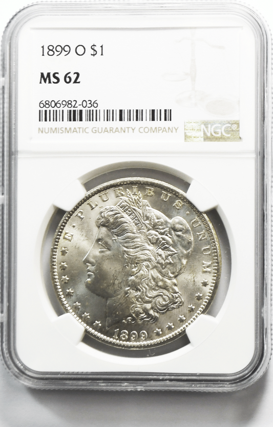 1899 O $1 Morgan Silver Dollar MS62 NGC Uncirculated New Orleans