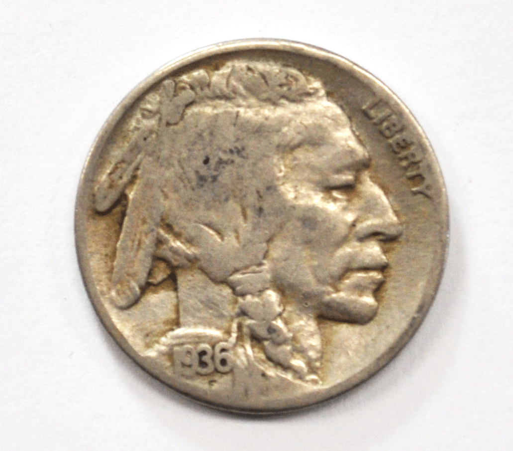 1936 S/S 5c Buffalo Nickel Five Cents Rare San Francisco FS-501