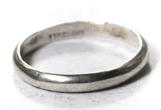 Sterling Silver Shubes Plain Band 2.5mm Ring Size 6