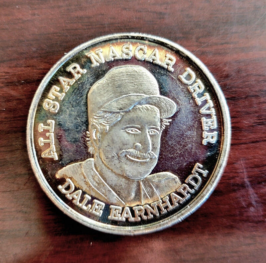 All Star NASCAR Dale Earnhardt 45 yrs. Commemorative 1 oz .999 Fine Silver Round