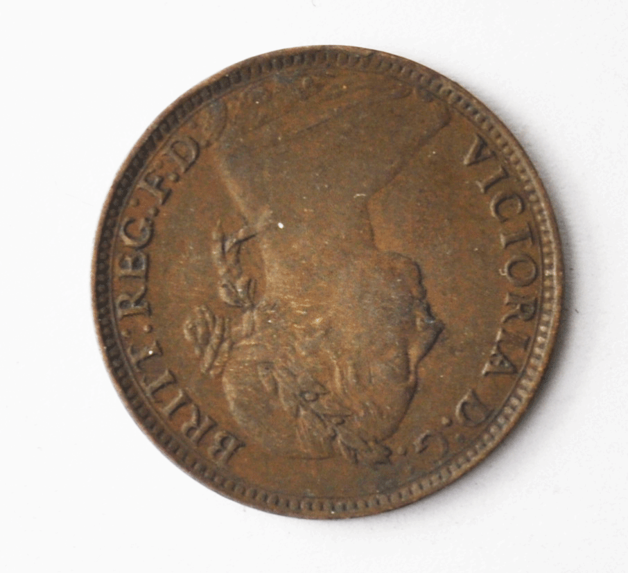 1884 Great Britain One Farthing KM# 753 Bronze Coin