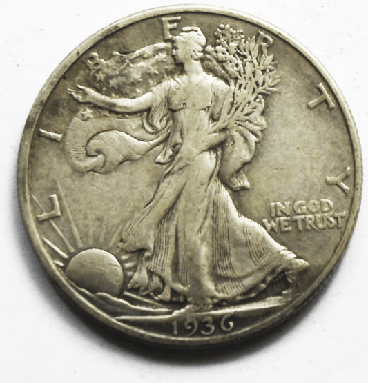 1936 D 50c Walking Liberty Half Dollar Fifty Cents Denver