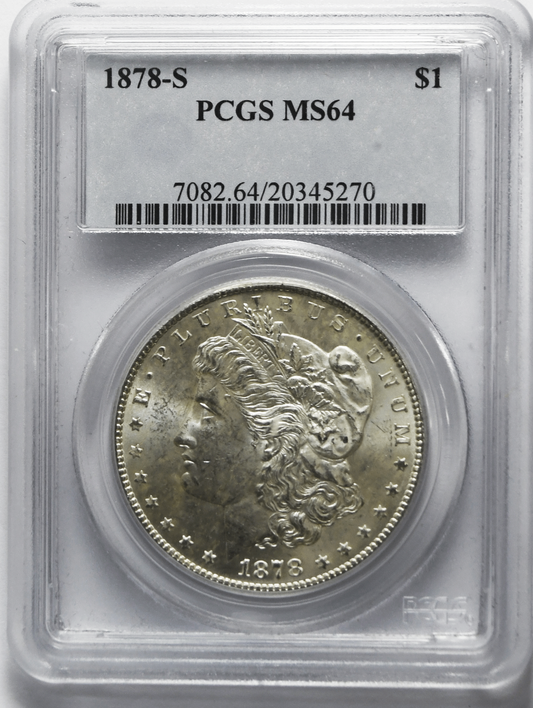 1878 S $1 Morgan Silver One Dollar US Coin San Francisco VAM 23 PCGS MS64