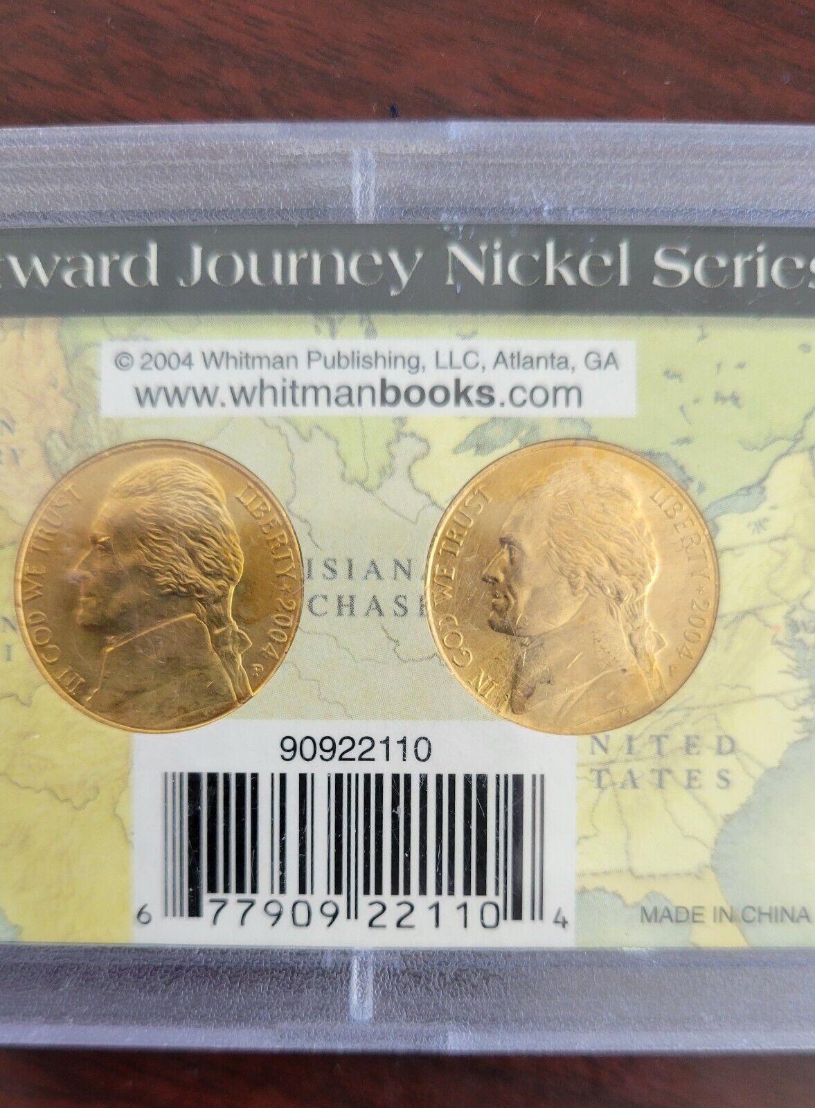 2004 Whitman Westward Journey Nickel Series Set Nickels Lewis & Clark Gold Tone