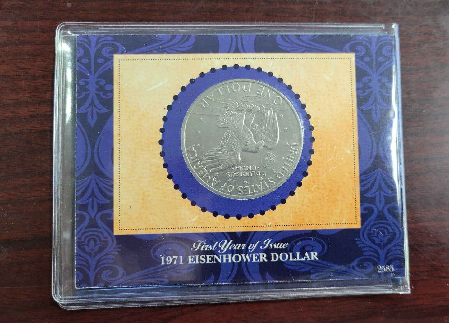 American Coin Treasure First Year Of Issue 1971 Eisenhower Dollar with COA