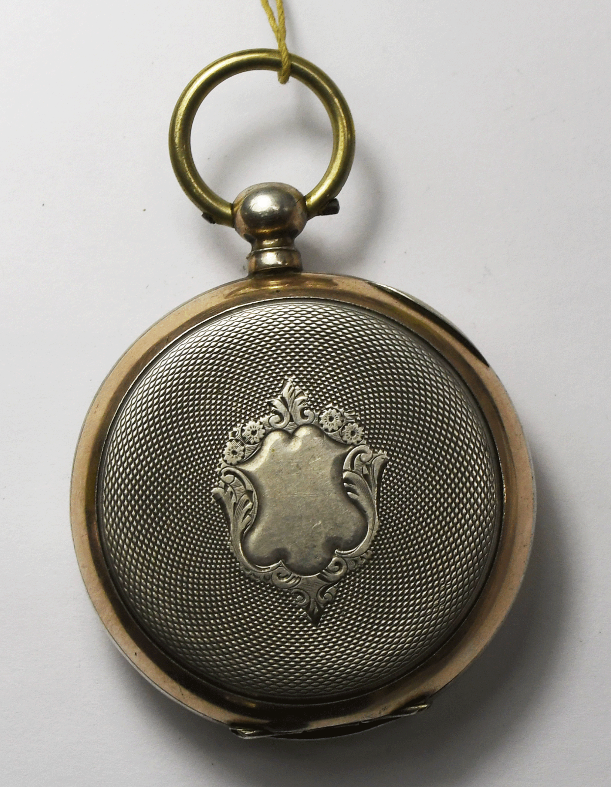 Swiss 800 Fine Two Tone 47mm Pocket Watch Blue Enamel Dial Not Running