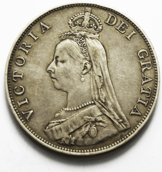 1890 Great Britain Double Florin Silver Coin KM# 763