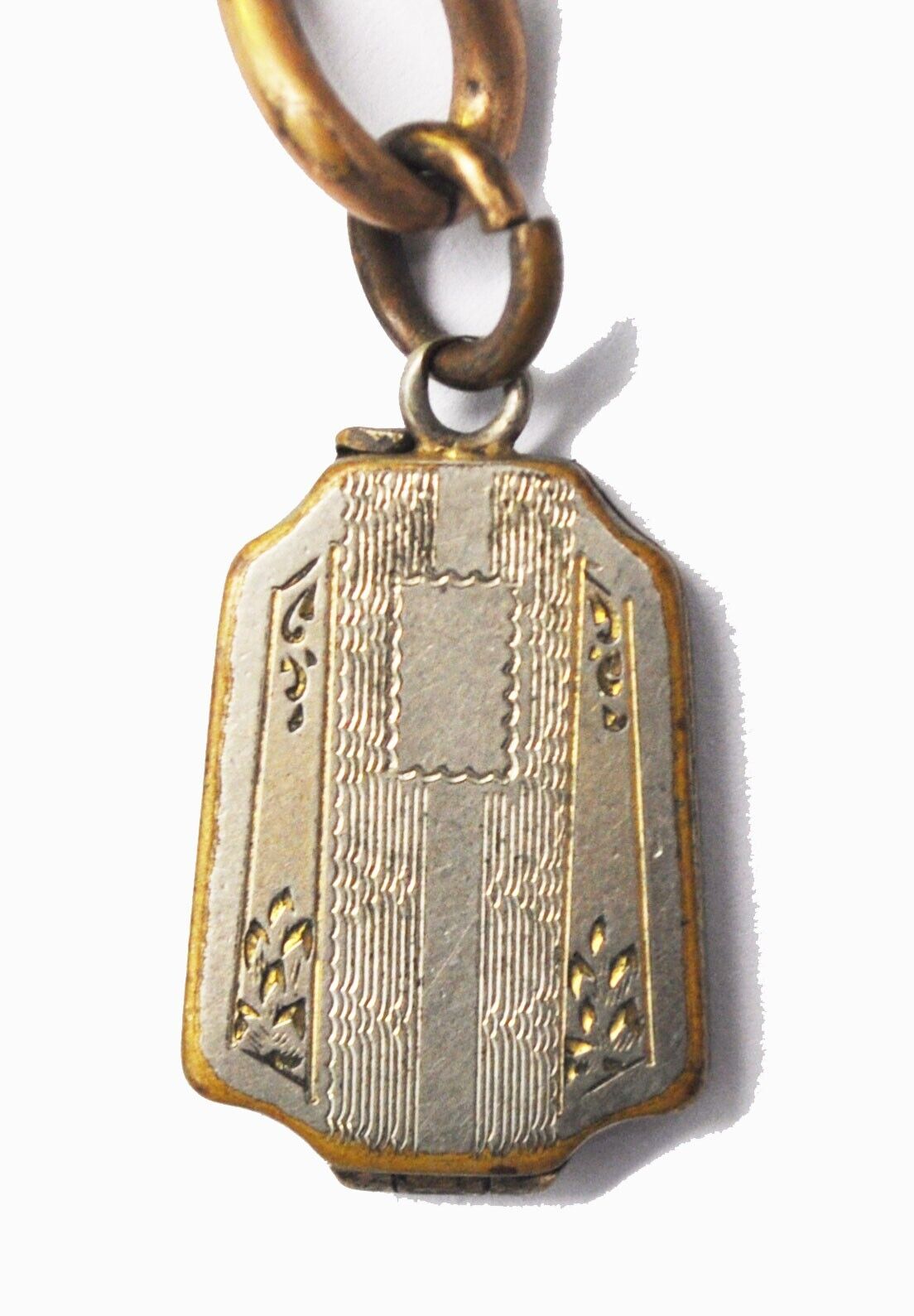 Simmons Gold Filled Pocket Watch 9mm Chain 22mm Locket Fob 11"